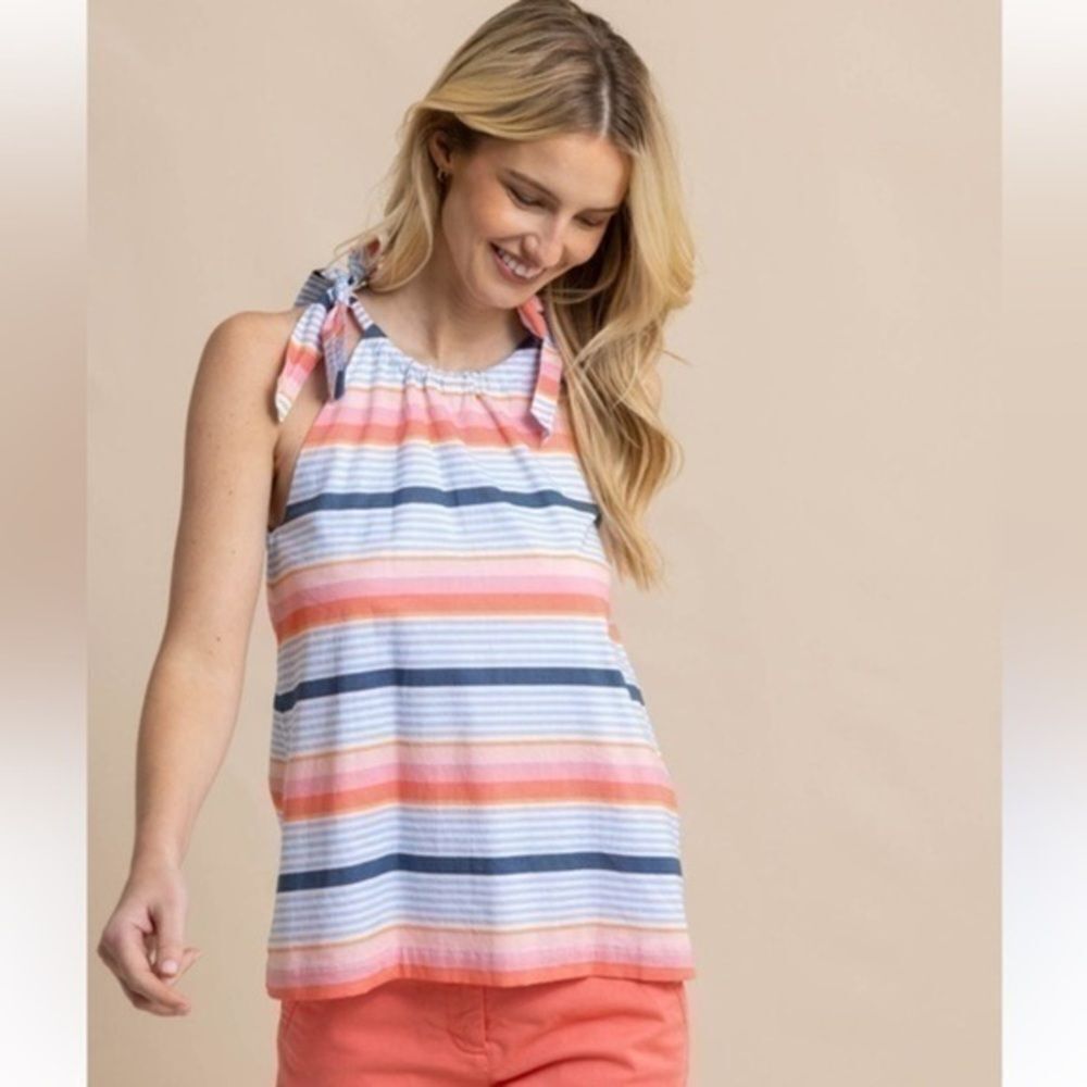 Southern Tide Women's Kaylen Set Sail
Stripe Tank Top large orange white blue